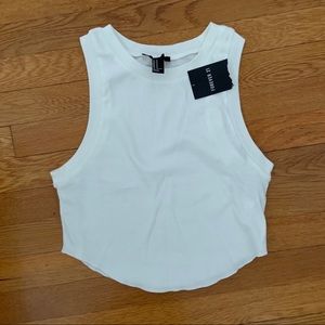 NWTS Forever 21 white crop top SIZE M